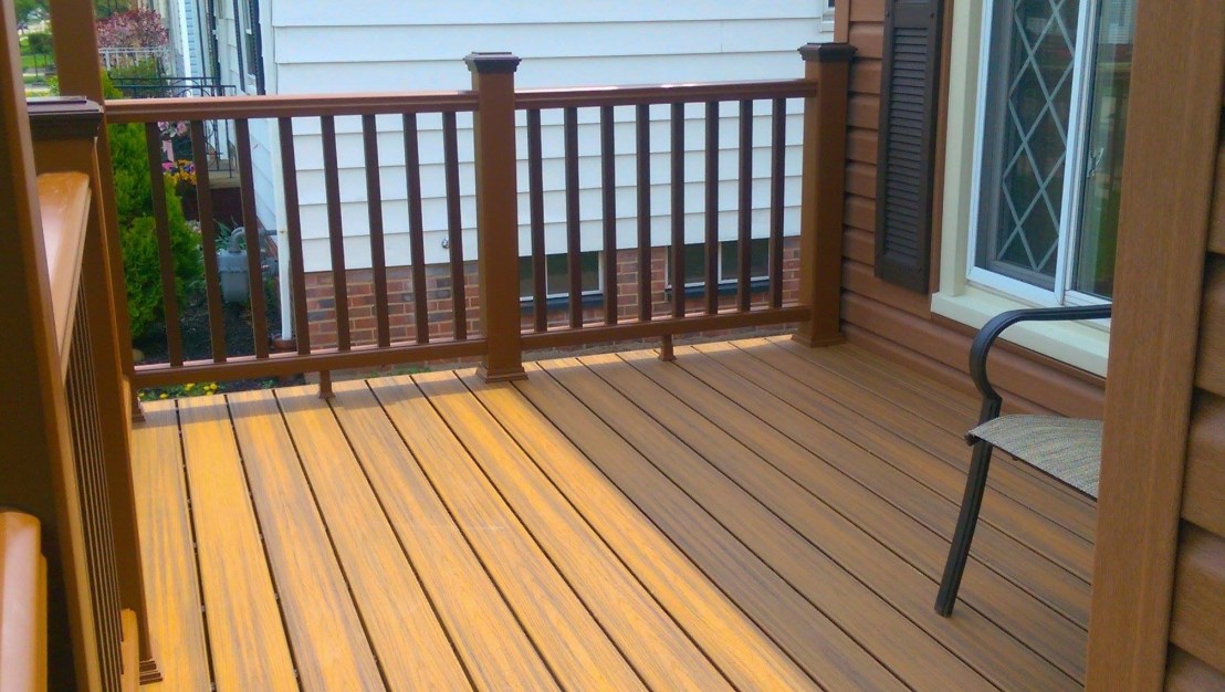 Composite deck and custom rail